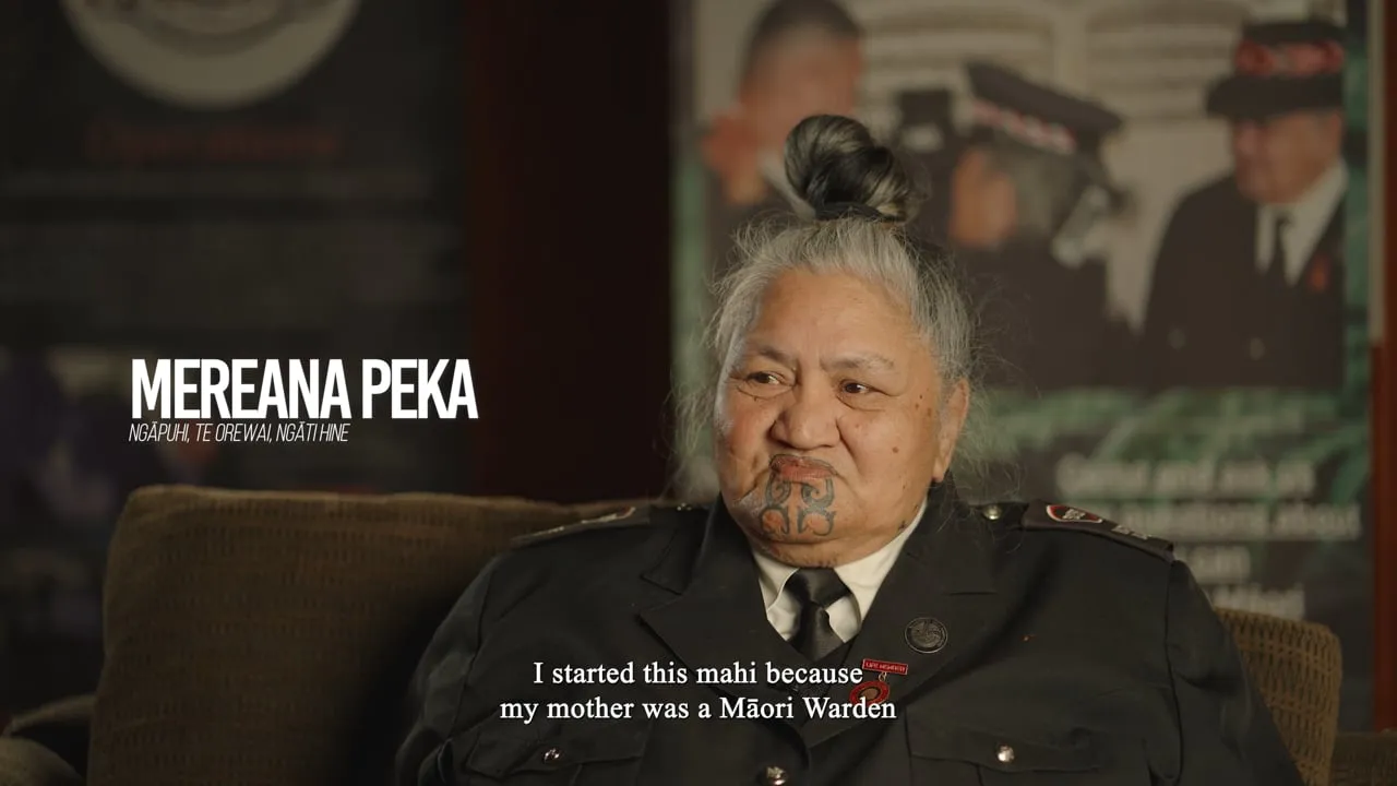 Mereana Peka speaking to camera
